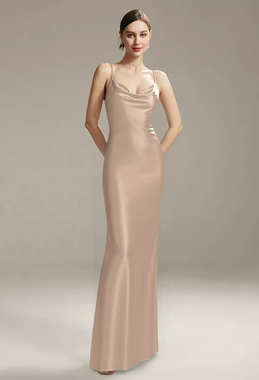 AW Nia Taupe  Wedding Guest Dresses